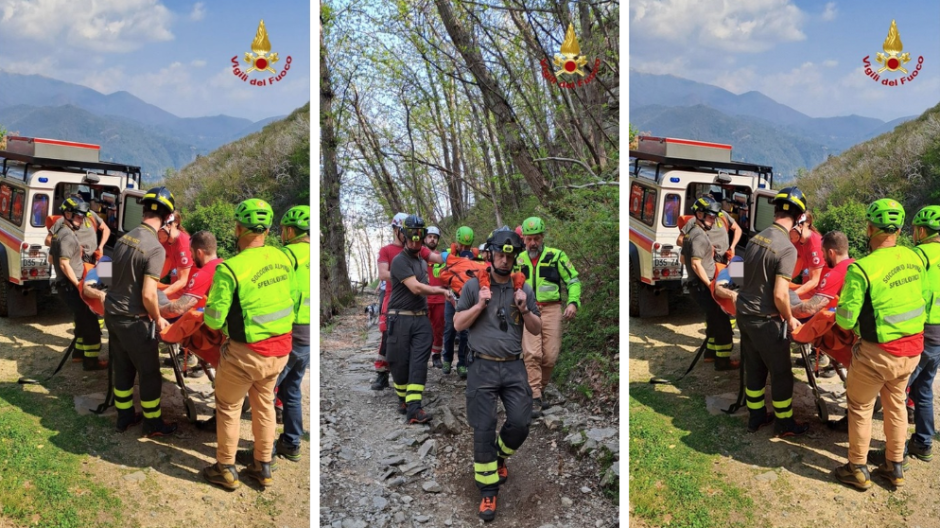 Cannobio, cade lungo il sentiero. Intervengono vigili del fuoco e soccorso alpino 